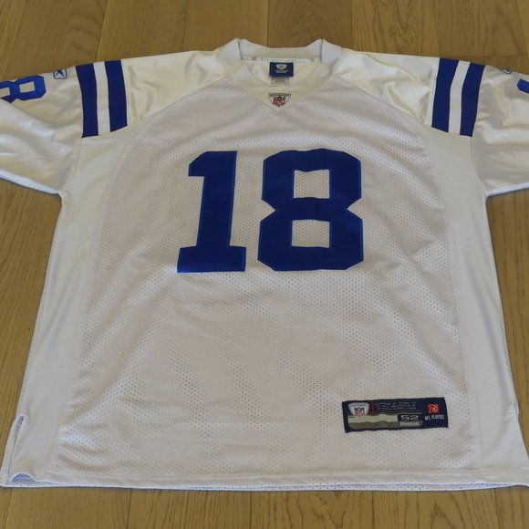 Peyton Manning NFL Indianapolis Colts Reebok White Size 52 (XXL) Stitched Jersey - Picture 1 of 9